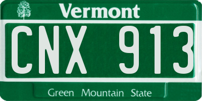 VT license plate CNX913