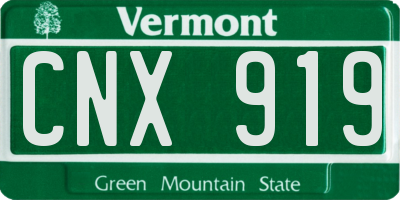 VT license plate CNX919