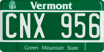 VT license plate CNX956