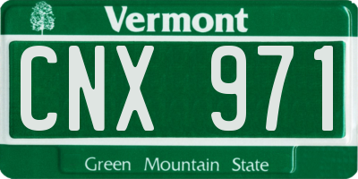 VT license plate CNX971