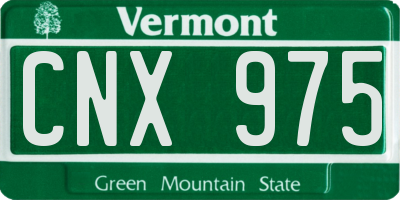 VT license plate CNX975