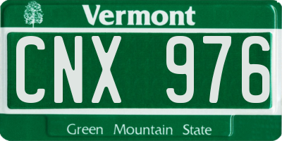 VT license plate CNX976