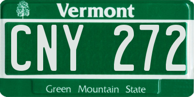 VT license plate CNY272
