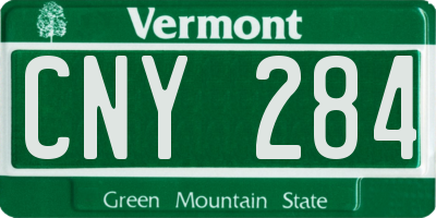 VT license plate CNY284