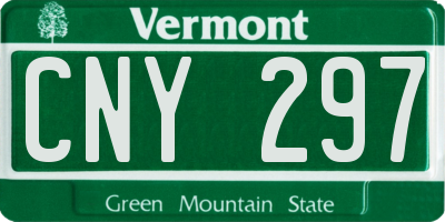 VT license plate CNY297