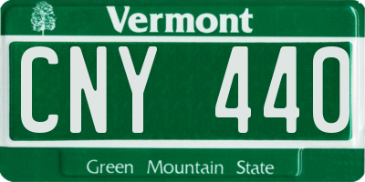 VT license plate CNY440