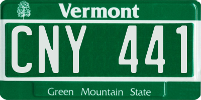 VT license plate CNY441