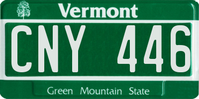 VT license plate CNY446