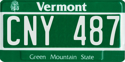 VT license plate CNY487