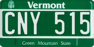 VT license plate CNY515