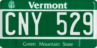 VT license plate CNY529