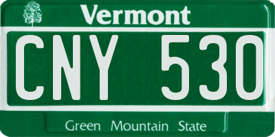 VT license plate CNY530
