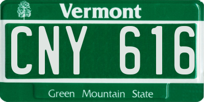 VT license plate CNY616