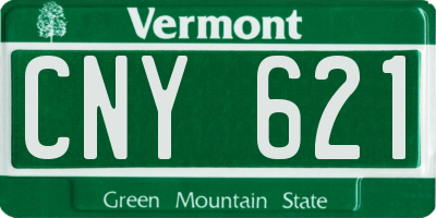 VT license plate CNY621