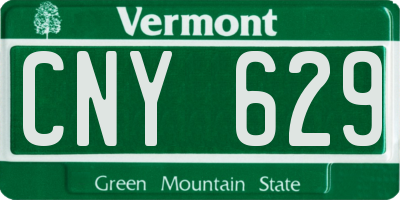 VT license plate CNY629