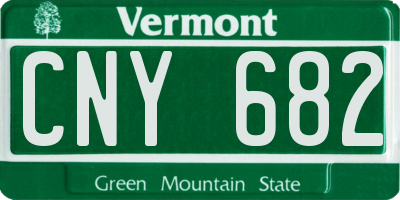 VT license plate CNY682