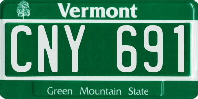 VT license plate CNY691