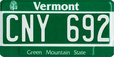 VT license plate CNY692