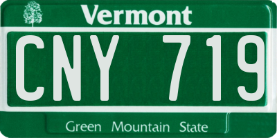 VT license plate CNY719