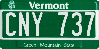 VT license plate CNY737
