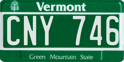 VT license plate CNY746