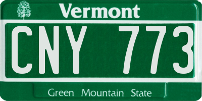 VT license plate CNY773