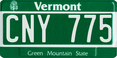 VT license plate CNY775