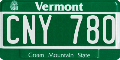 VT license plate CNY780