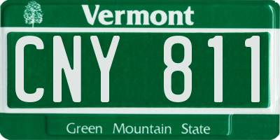 VT license plate CNY811