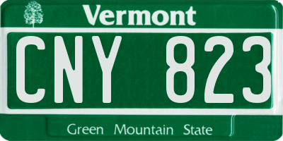 VT license plate CNY823