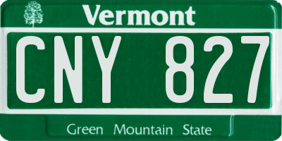 VT license plate CNY827