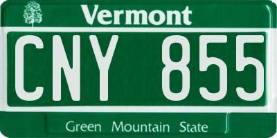 VT license plate CNY855