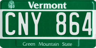 VT license plate CNY864