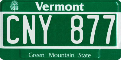 VT license plate CNY877