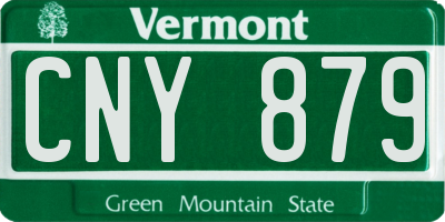 VT license plate CNY879