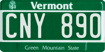 VT license plate CNY890