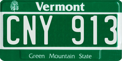 VT license plate CNY913