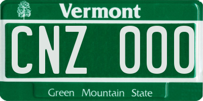 VT license plate CNZ000