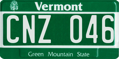 VT license plate CNZ046