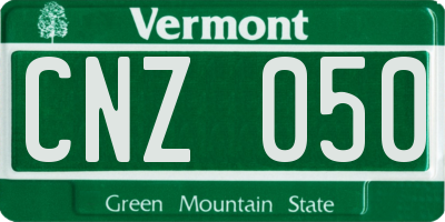 VT license plate CNZ050