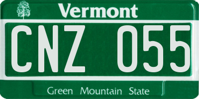 VT license plate CNZ055