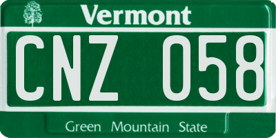VT license plate CNZ058