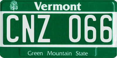 VT license plate CNZ066