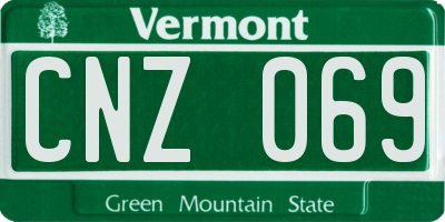 VT license plate CNZ069