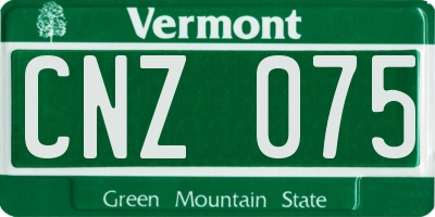 VT license plate CNZ075