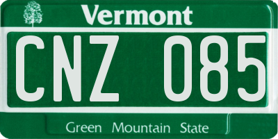 VT license plate CNZ085