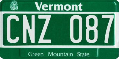 VT license plate CNZ087