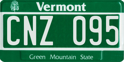 VT license plate CNZ095