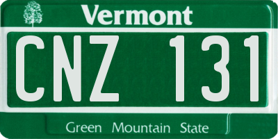 VT license plate CNZ131