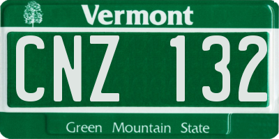 VT license plate CNZ132